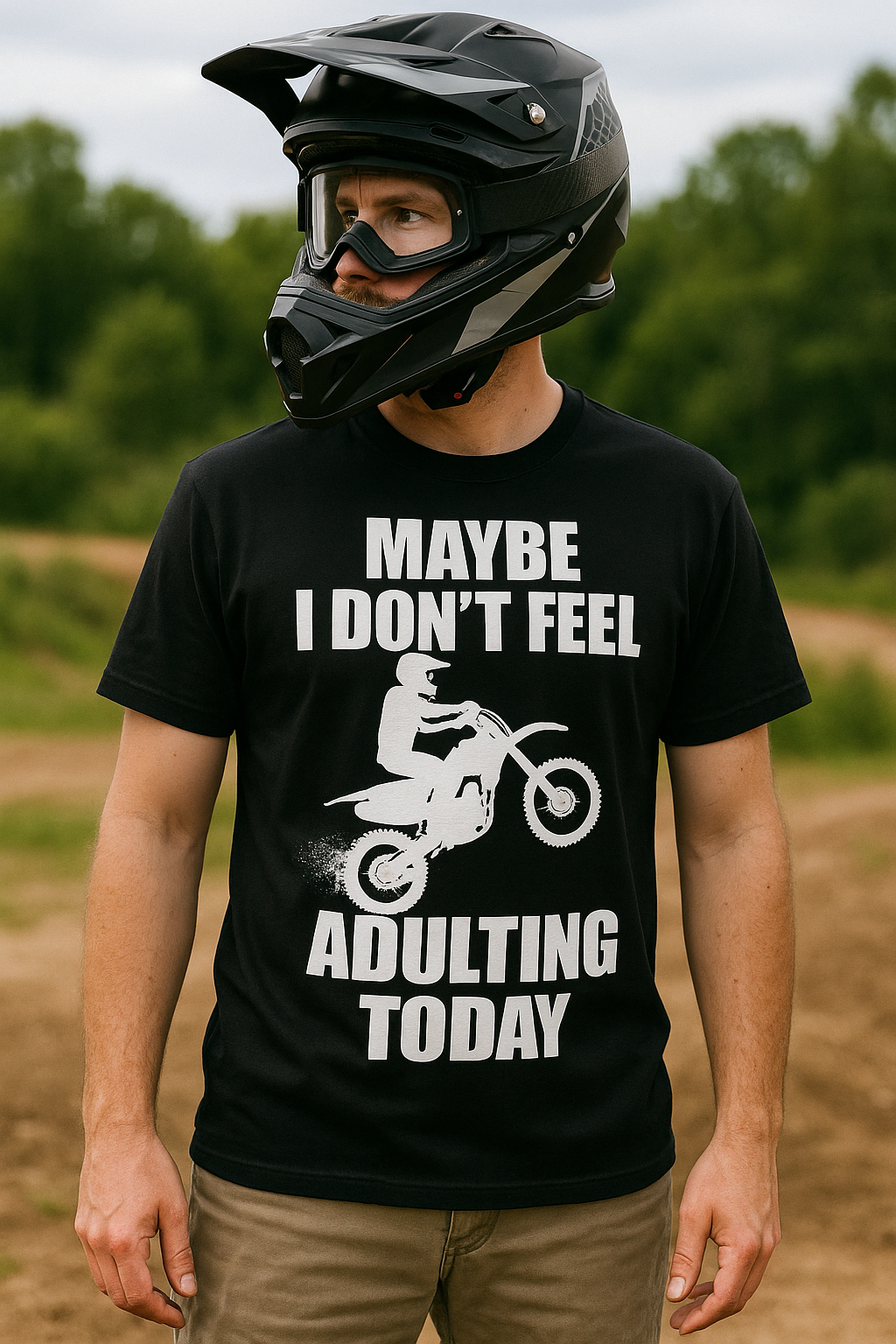 Maybe I Don’t Feel Adulting Today” Motocross T-Shirt